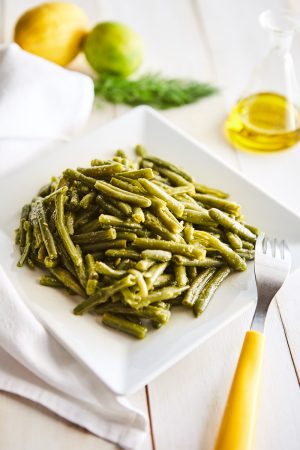 Grüner Brechbohnen Salat